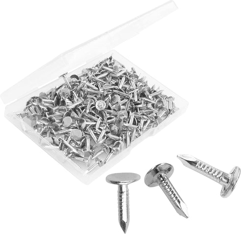 Steel Roofing Felt Nails (200pcs) - 0.59 Inch Roofing Felt Pins for Shed Roof and Slate Boards