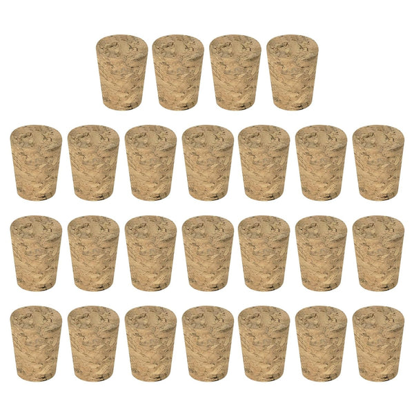 MECCANIXITY Tapered Cork Stoppers - 22x17x27mm Wooden Leakproof for Wine Beer Bottle Crafts, Pack of 15