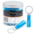 Wirefy 130 PCS Heat Shrink Ring Terminals 3/8" - Blue Eyelet Wire Connectors for 16-14 AWG