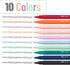 Mr. Pen- Aesthetic Pens, 10 Pack, Assorted Colors, Fast Dry, No Smear Bible Pens No Bleed Through, Fine Point Pen, Ballpoint Pens Ballpoint, Fine Tip Pens for Note Taking, Pens Aesthetic by Mr. Pen