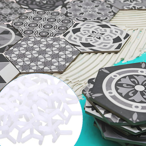 Cosmos 600 Pcs 1/8’’ 3mm Tile Spacers for Ceramic Wall Floor Tile Installation, Wall Plastic Tiling Tools (Y-Shape)