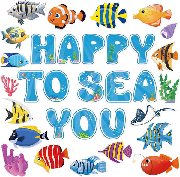 Bulletin Board Decorations Summer Cutouts Under The Sea Beach Classroom Decor for School and Office Supplies