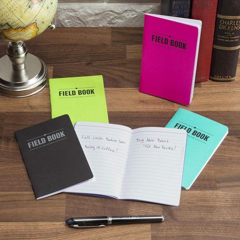 Elan Publishing Company Field Notebook/Pocket Journal, 3.5"x5.5", Assorted Colors, Pack of 5