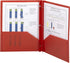 Smead Poly Two Pocket Folder with Fasteners, 11"x 8 1/2", Pack of 25, Red (87727)