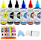 Empty Refillable Ink Cartridge and 6 Bottles Ink Compatible for Canon 280xxl 281xxl for PIXMA TS9120, 6 Colors