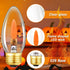 E26 Bulbs,Crystal Decorations,2PCS Base Flame Light Clear Candle Light with Orange Glow Effect for Halloween,Chandelier