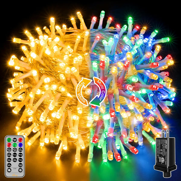 Ollny Christmas Lights, 66FT 200LED Christmas Tree Lights with 11 Modes Remote