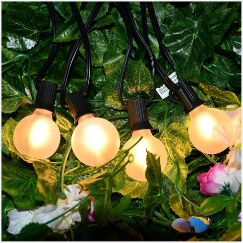 G40 Led Frosted White Replacement Light Bulbs, E12 Candelabra Globe Bulbs, 1.5 Inch Frosted String Lights, 25 Pack