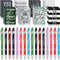 Funrous 32 Pcs Motivational Quote Pens, Mini Notepads and Ballpoint Pen Gift Set for Student Men Women