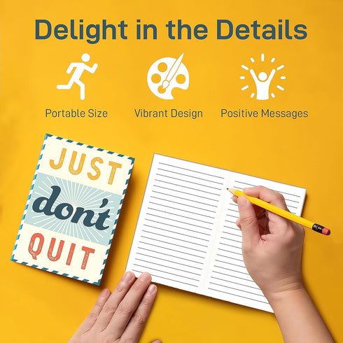 S&O Mini Notebooks Bulk Set: 12 Unique Messages, Inspirational Notepads for Kids, Mini Journals, 44 Pages, 3.5” x 5”