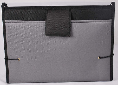 Filexec Soft Touch Padded Canvas Window Expanding File, 13 Pockets, Black, Letter, 1 Pack
