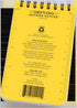 Rite in the Rain Weatherproof EMS Notebook, 3" x 5", Yellow Cover, Vital Stats Pages