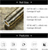 15.8"x80" LACHEERY Brushed Black Gold Stainless Steel Contact Paper for Appliances Black and Gold Metallic Wallpaper