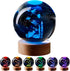 Conalisk 3D Underwater World Crystal Ball Lamp,Lifelike LED Fish Crystal Night Light,16 Colors