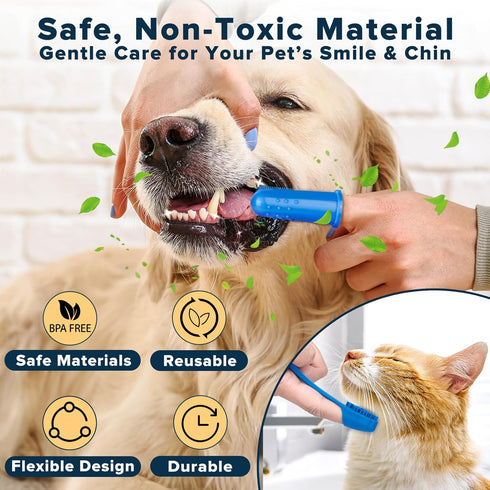 Augwind 6PCS Pet Grooming Kit for Dogs, Cats and Horses | Dog Washing Gloves | Cleanroom Gloves | Dog Bath Brush | Dog