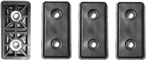 4 Small Rectangular Rubber Feet Bumpers, .344 H x 1.768 L x .885 W, Made in USA