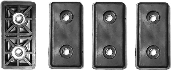 4 Small Rectangular Rubber Feet Bumpers, .344 H x 1.768 L x .885 W, Made in USA