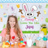 BeYumi 86Pcs Easter Bunny Christian Cross Bulletin Board Set, No Bunny Loves You Like Jesus, Sunday School Decor
