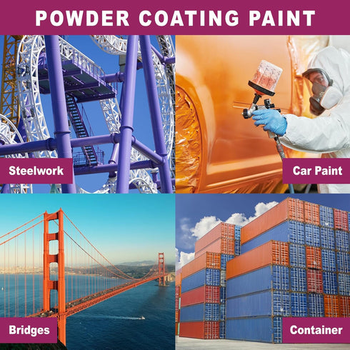 Powder Coating Powder for Metal Surfaces, Car Paint, Building Materials, Turquoise (4 oz) - Perfect for Steel Structures
