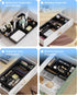 BiuLeon 25 Set, 4-Sizes PCS Plastic Drawer Organizers Vanity and Makeup Organizer, Desk and bathroom Drawer Organizer