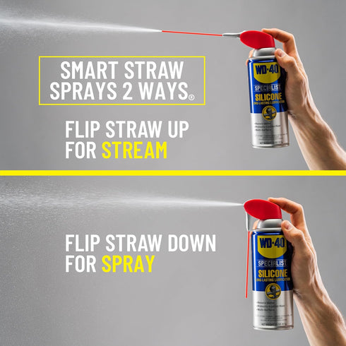 WD-40 2 Twin-Pack, 11 OZ Specialist Silicone Lubricant with Smart Straw Sprays Ways