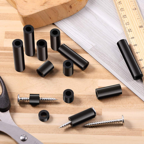 Outus 120 Pcs Electrical Outlet Screws Spacers, Rubber Round Space for Electrical Box Switch and Receptacle