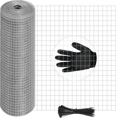 TNELTUEB 16in x 50Ft Hardware Cloth Hot-Dip Galvanized Welded Wire Mesh - Heavy