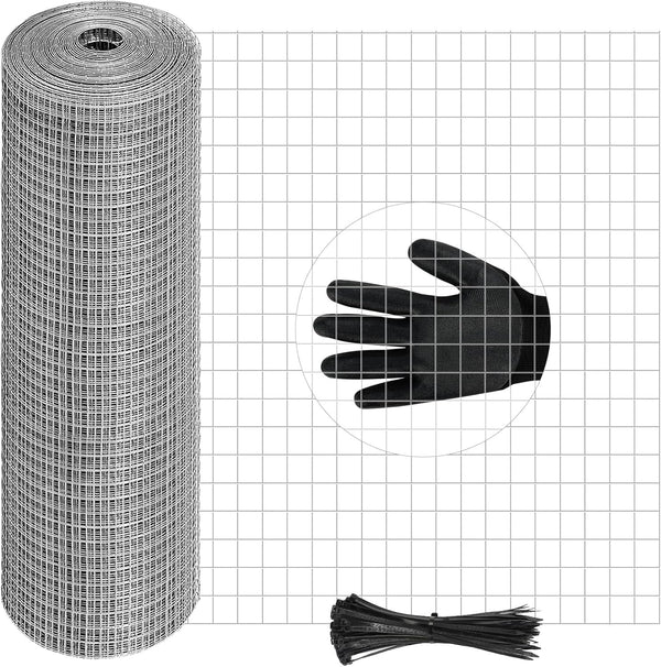 TNELTUEB 16in x 50Ft Hardware Cloth Hot-Dip Galvanized Welded Wire Mesh - Heavy
