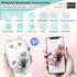 Mini Printer Portable, Inkless Sticker printer with 8 Rolls Paper, Bluetooth Wireless mini thermal printer Compatible with iOS + Android for Journal, Memo, Photo, Print Pod Gifts for Girls Kids (Pink)