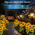 3 Pack 2 TANSOREN Solar Garden Lights Outdoor, Lighting Modes Warm White LED Waterproof Solar Powered Sun Flowers