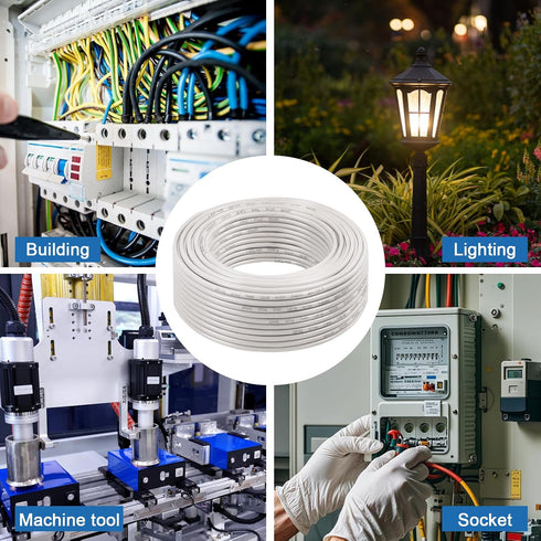 12 50 12 600V (12 THHN Wire Gauge FT, AWG Solid OFC Copper Electrical Building Wire with Nylon Jacket PVC Insulation