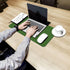 Office/Home.23.6"x 13.8" Bloss Green Leather Mouse Pad,Leather Desk Mat Protector,Dual-Side Use Mouse Mats,Office Desks