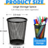 Pen Holder for Desk, Pencil Holder for Desk, 4 Pack Pencil Cup for Pen, Mesh Metal Pen Organizer for Desk Black, Desk Pen Holder by Smgmg