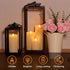 3 Pack NURADA Outdoor Flameless Candles with Remote Timer - Waterproof Realistic Flickering LED Pillar Electric Battery