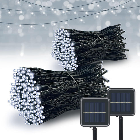 Vimorg Solar String Lights Outdoor, 2 Pack 79FT 200 LED Waterproof Solar Christmas