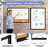 Monthly Calendar Whiteboard Dry Erase Cork Board Combo, 24" x 18" Magnetic Double-Sided Board