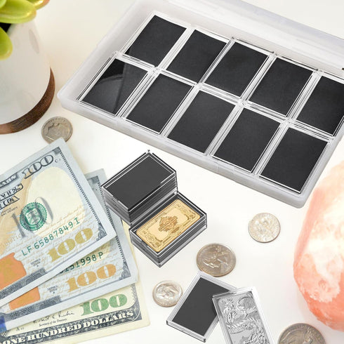 WAEKIYTL 1 Oz 1 (20) Silver Bar Holder Silver Bar Case Silver Bar Capsule Storage Bar Capsule Clear Acrylic Storage
