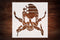 Custom Skull Welder Stencil with Stars & Stripes 5.5" x 5.5" - Patriotic Design for Industrial Crafts