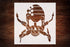 Custom Skull Welder Stencil with Stars & Stripes 5.5" x 5.5" - Patriotic Design for Industrial Crafts
