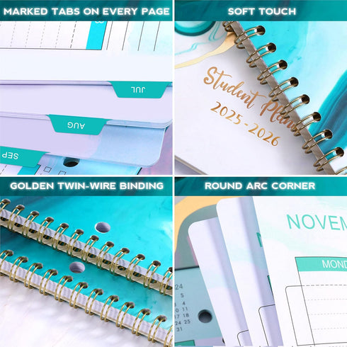 Student Planner 2025-2026 - School Planners with Stickers, July 2025- June 2026, 8.5" x 11" Academic Planner