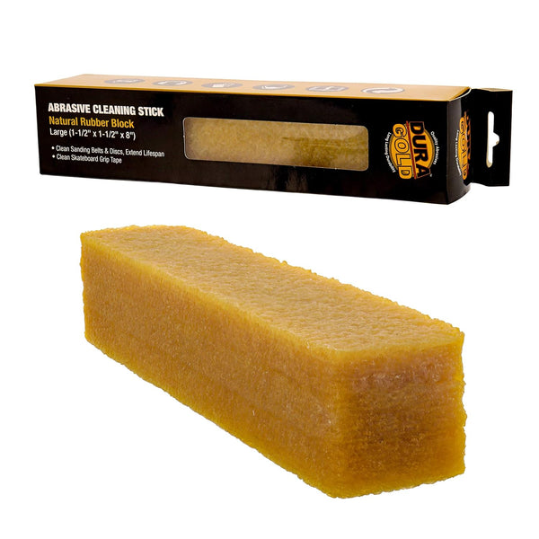 Dura-Gold Abrasive Cleaning Stick, 8" Long Natural Rubber Eraser for Sanding Discs, Skateboards, Grip Tape Cleaner