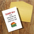 Qiliji Funny Thank You Card for Men Women, Appreciation Card for Coworker Boss Teacher Friend Doctor, Thank You