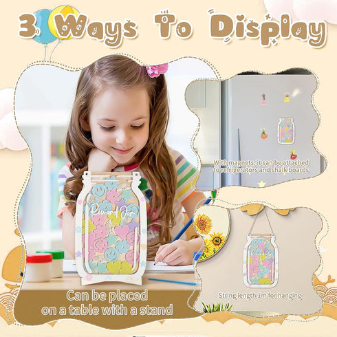 HMMIA (40Pcs) Personalized Magnetic Reward Jar for Kids, Star Jar Reward System with Colorful Letter Stickers, Potty