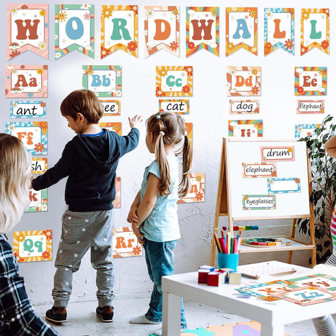 gisgfim Word Wall Classroom Bulletin Board Set, Alphabet Letters for Wall Decoration in Preschool Primary School