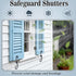 ComfyKit 4 Pack 6.3 Inch Black S Style Shutter Dogs Hardware, Decorative Metal Shutter Dog Holders with Mounting
