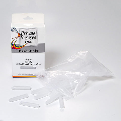 Essentials - Empty Standard Cartridges (50 pcs), Clear (PR2), 1 Count