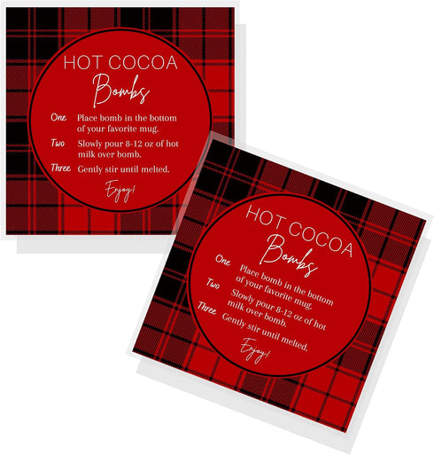Crafters Cup Hot Cocoa Bomb Instruction Cards | 30 Pack | 2.5 x 2.5
