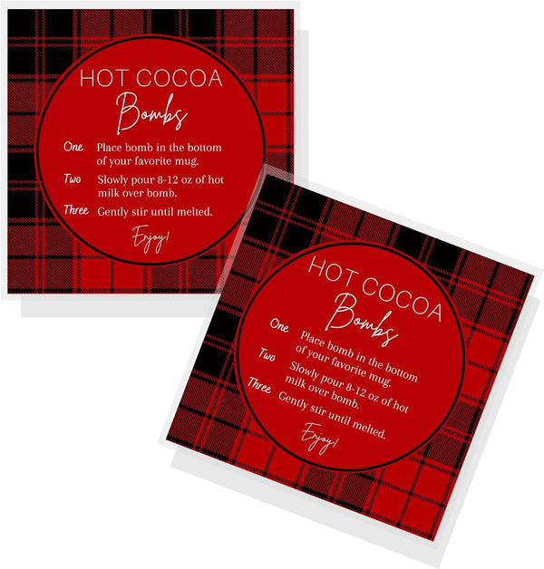 Crafters Cup Hot Cocoa Bomb Instruction Cards | 30 Pack | 2.5 x 2.5