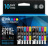 E-Z Ink Compatible Ink Cartridge Replacement for Canon PGI-250XL PGI 250 XL CLI-251XL CLI 251 XL for PIXMA MX922 MG5520