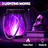2 Pack 2 Pack) Jyoiat Solar Flame Lantern Hanging Outdoor Waterproof Purple - Flame Lanterns with Dual Charging Modes